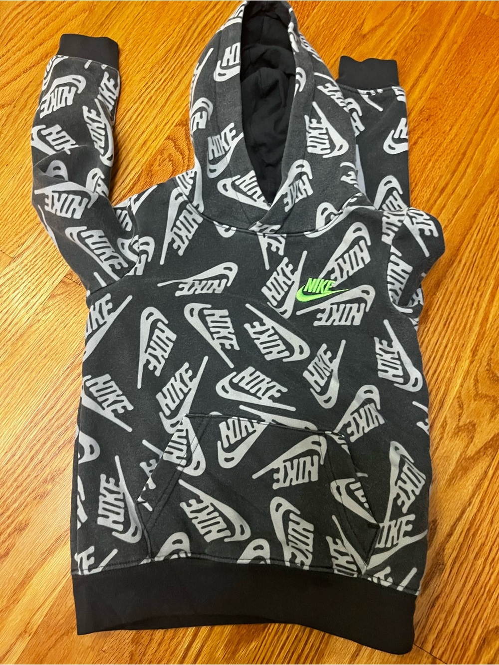 Nike Black & Gray Logo Pullover Hoodie